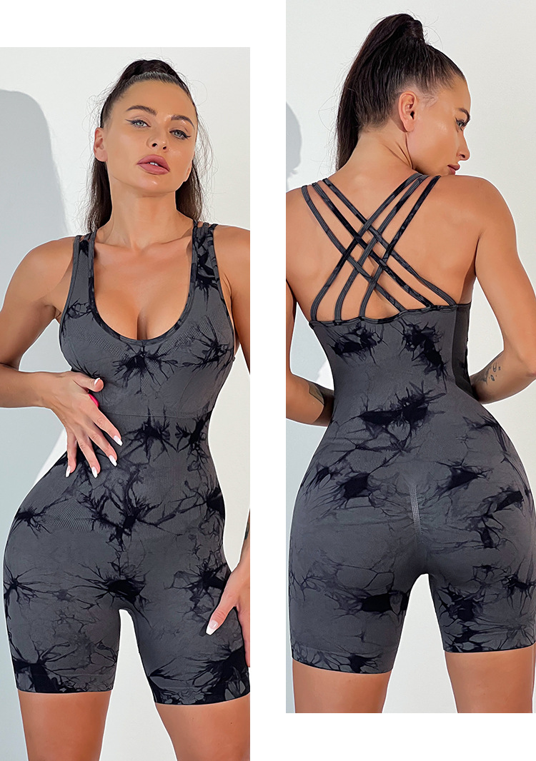 Tie Dye Bodysuit / Quick-Dry Yoga Wear (One Piece)