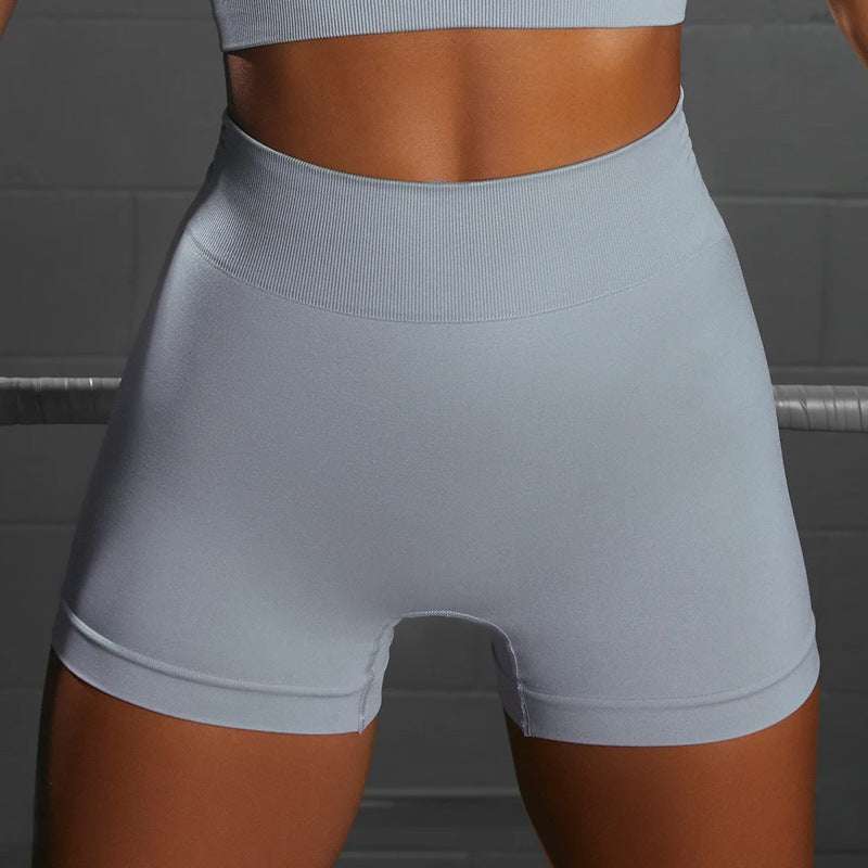 Seamless Knit Sports Bra and High-Waist Yoga Set