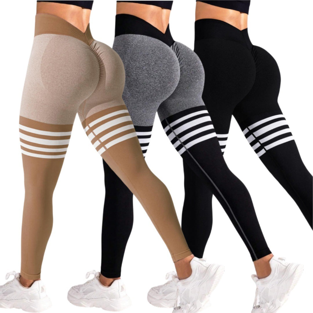 Striped Outdoor Sports Tights High Waist Hip Lift Running Exercise WorThe Striped Outdoor Sports Tights High Waist Hip Lift Running Exercise Workout Pants are the perfect combination of style, comfort, and performance. Designed for actActivewearBeauty Babeez FitsBeauty Babeez Fits LLCStriped Outdoor Sports Tights