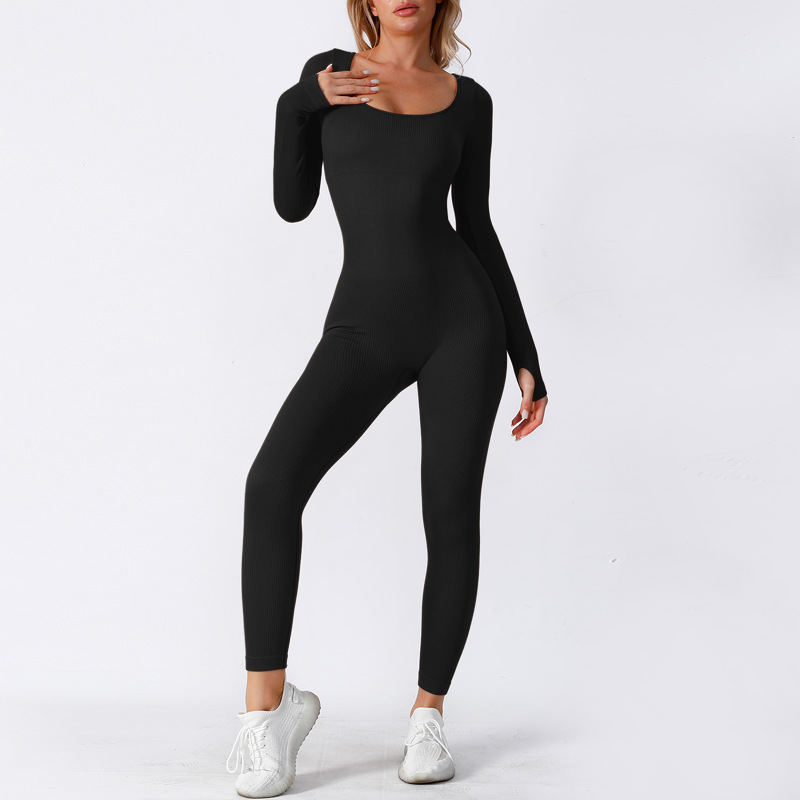 Seamless Long Sleeve Yoga Jumpsuit for Women