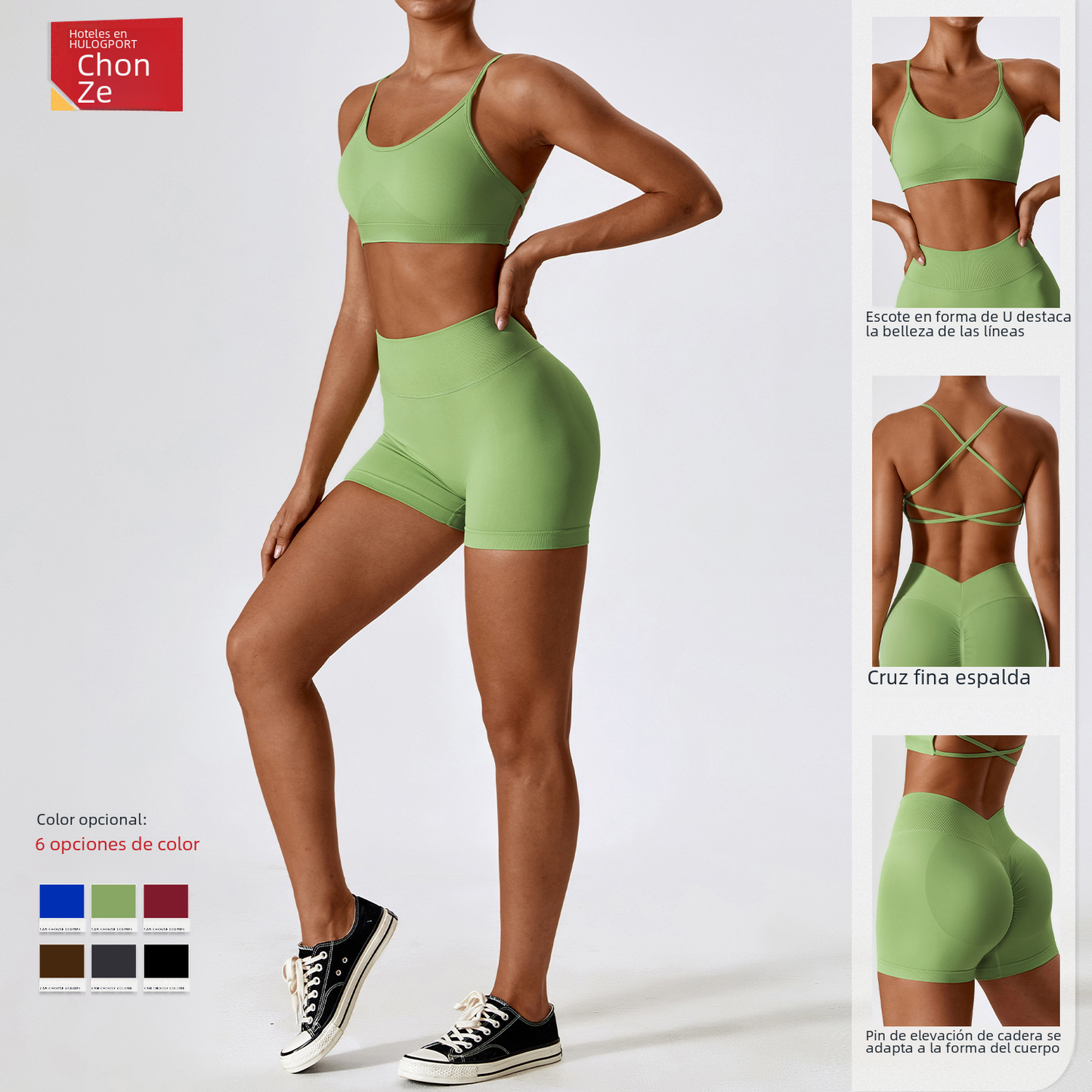 Woman wearing seamless yoga outfit in red, designed for comfort and quick dry performance
