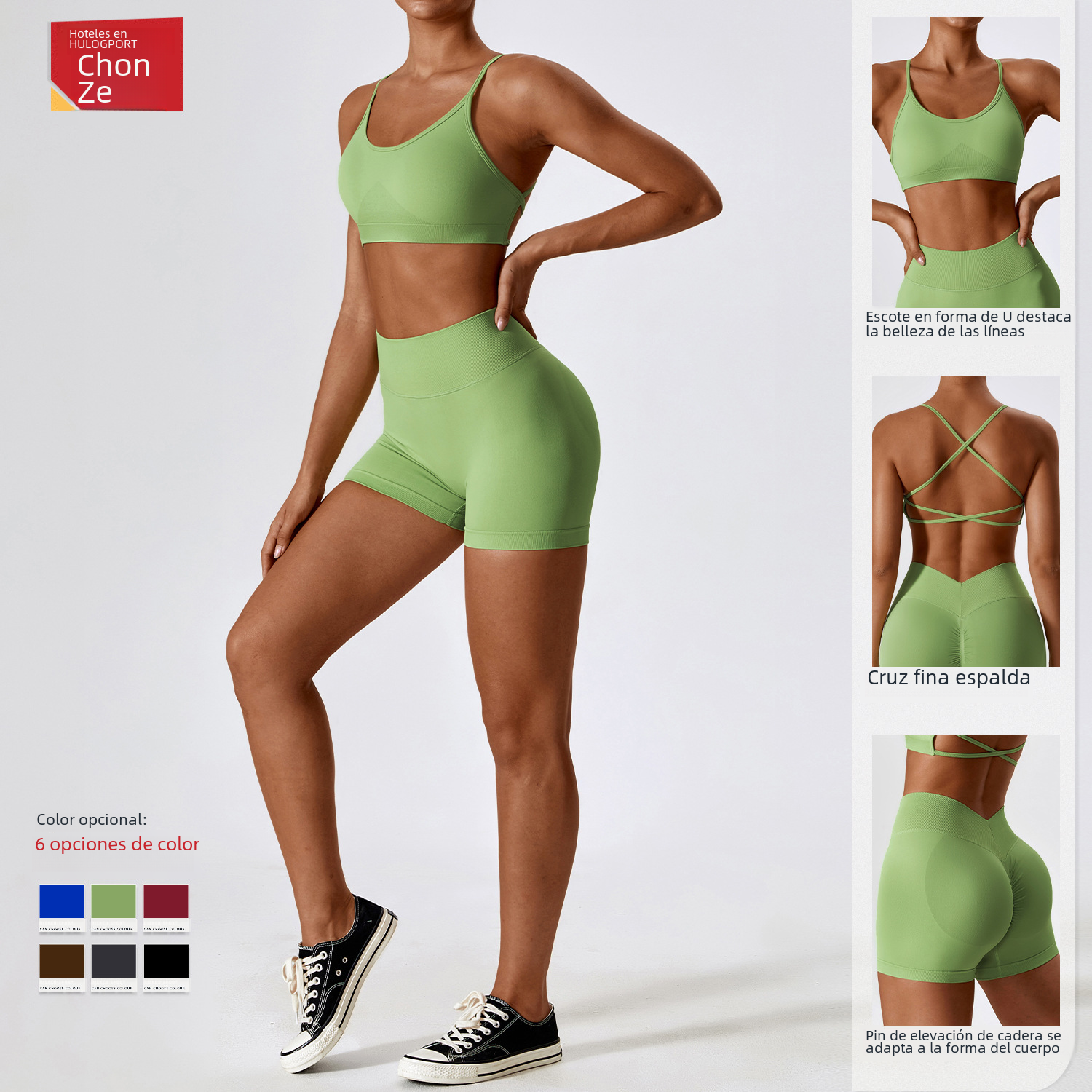 Woman wearing seamless yoga outfit in red, designed for comfort and quick dry performance