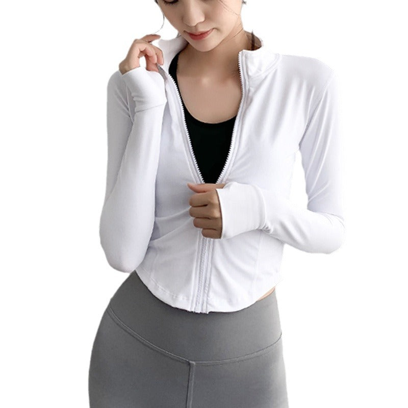 Women's Long Sleeve Workout Jacket for Yoga and RunningYour go-to layer for every workout, every season. This women's long sleeve sports jacket is built for movement — lightweight, quick-drying, and sleek enough to wear Jacket / HoodieBeauty Babeez FitsBeauty Babeez Fits LLCWomen's Long Sleeve Workout Jacket