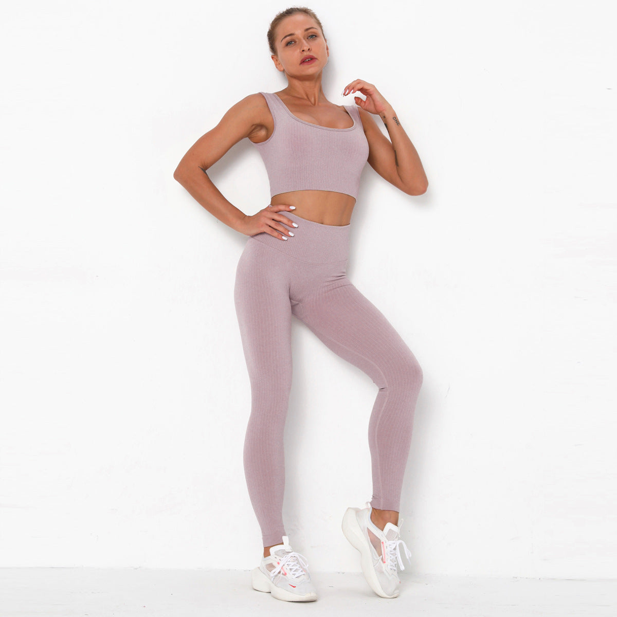 Seamless Women's Sports Bra & Yoga Set, Quick-Dry NylonElevate your workout wardrobe with our Professional Sports Seamless Fitness Bra Set. Designed specifically for women who take their fitness seriously, this stylish aActivewear SetBeauty Babeez FitsBeauty Babeez Fits LLCSeamless Women's Sports Bra