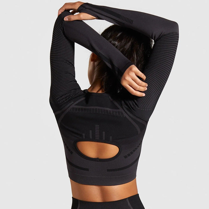 Seamless Long Sleeve Fitness Tights Suit
