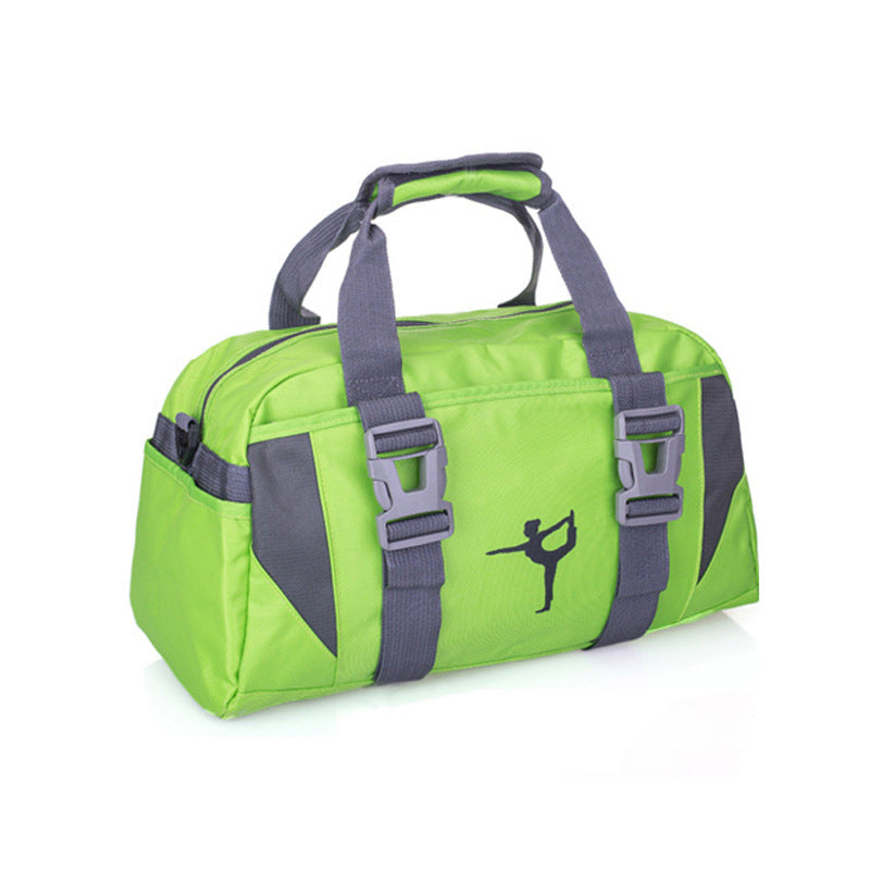 Durable nylon yoga and gym duffle bag in vibrant colors for active lifestyle