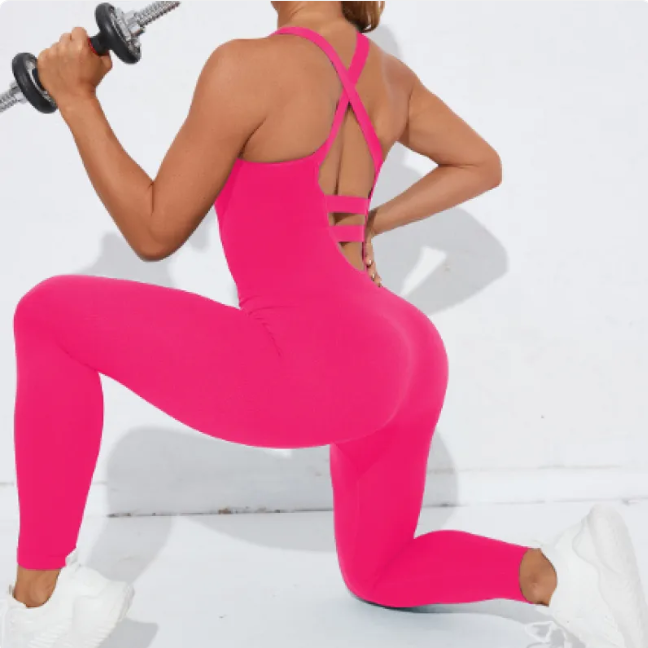 Seamless Quick-Dry Sleeveless Yoga JumpsuitExperience unmatched comfort and performance with this Seamless Quick-Dry Sleeveless Yoga Jumpsuit, perfect for yoga, studio sessions, and other fitness activities. ActivewearBeauty Babeez FitsBeauty Babeez Fits LLCSeamless Quick-Dry Sleeveless Yoga Jumpsuit