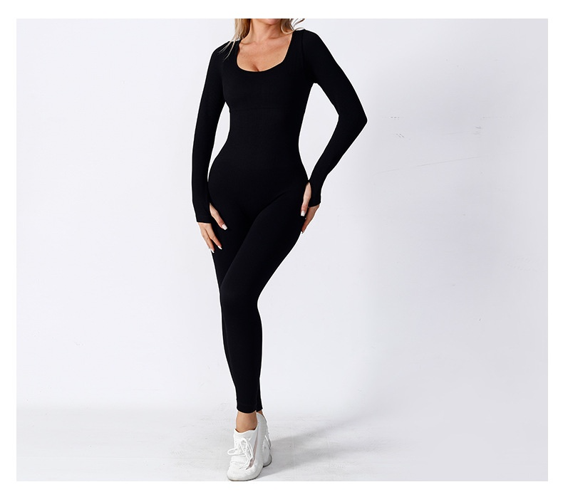 Seamless Long Sleeve Yoga Jumpsuit for Women