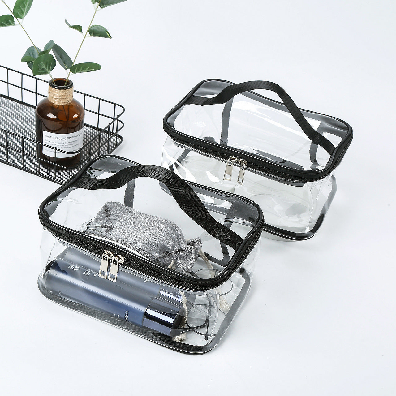 Transparent Portable Makeup and Fitness Bag