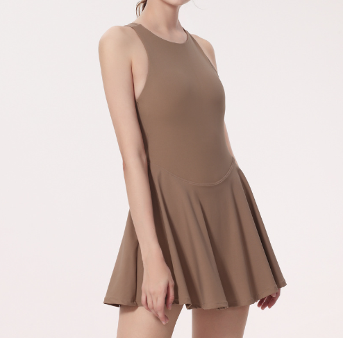 Quick-Drying Anti-Exposure Yoga Jumpsuit Sports Dress