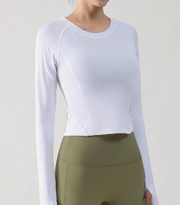Women's Long Sleeve Crop Top with Thumb HolesStyle meets function. This fitted long-sleeve crop top features a flattering scoop neck, thumb hole cuffs, and a cropped silhouette that pairs perfectly with high-waActivewear TopBeauty Babeez FitsBeauty Babeez Fits LLCWomen's Long Sleeve Crop Top