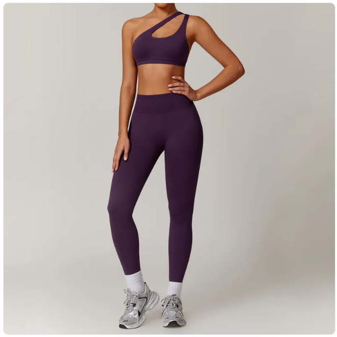 Seamless Backless Yoga Set – 2-Piece Sports Bra & Leggings