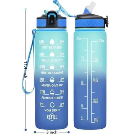 Gradient Color Sports Water Bottle
