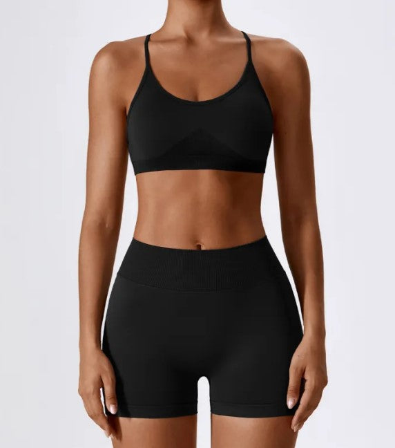 Women's Sports Bra & Bike Shorts SetTwo-piece perfection. This sports bra and bike shorts set is designed to move with you — smooth, supportive, and sculpting from every angle. The crossback bra offersActivewear SetBeauty Babeez FitsBeauty Babeez Fits LLCWomen's Sports Bra & Bike Shorts Set