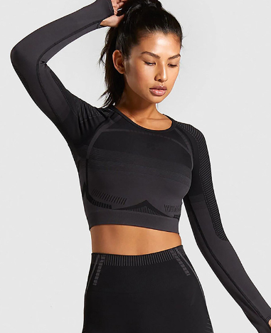 Seamless Long Sleeve Fitness Tights Suit