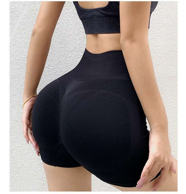 Yoga Honey Hip High-Waist Quick-Drying Seamless Fitness Shorts