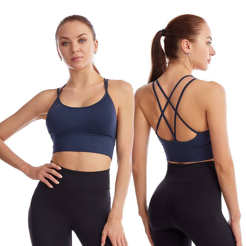 Cross-Back Sports Bra for Women — Plus Size