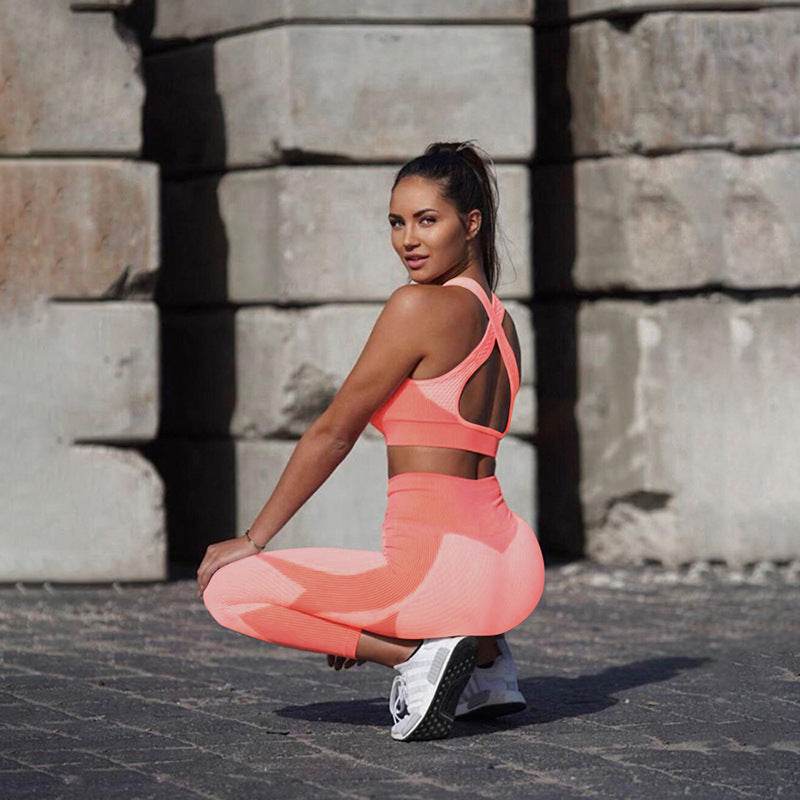 Women's Seamless Backless Yoga Fitness SetElevate your workout experience with our seamless yoga set, designed exclusively for women who value both style and functionality. This backless outfit is not just aActivewear SetBeauty Babeez FitsBeauty Babeez Fits LLCseamless yoga set