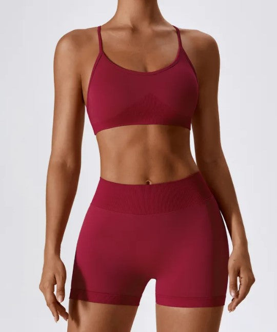 Women's Sports Bra & Bike Shorts SetTwo-piece perfection. This sports bra and bike shorts set is designed to move with you — smooth, supportive, and sculpting from every angle. The crossback bra offersActivewear SetBeauty Babeez FitsBeauty Babeez Fits LLCWomen's Sports Bra & Bike Shorts Set