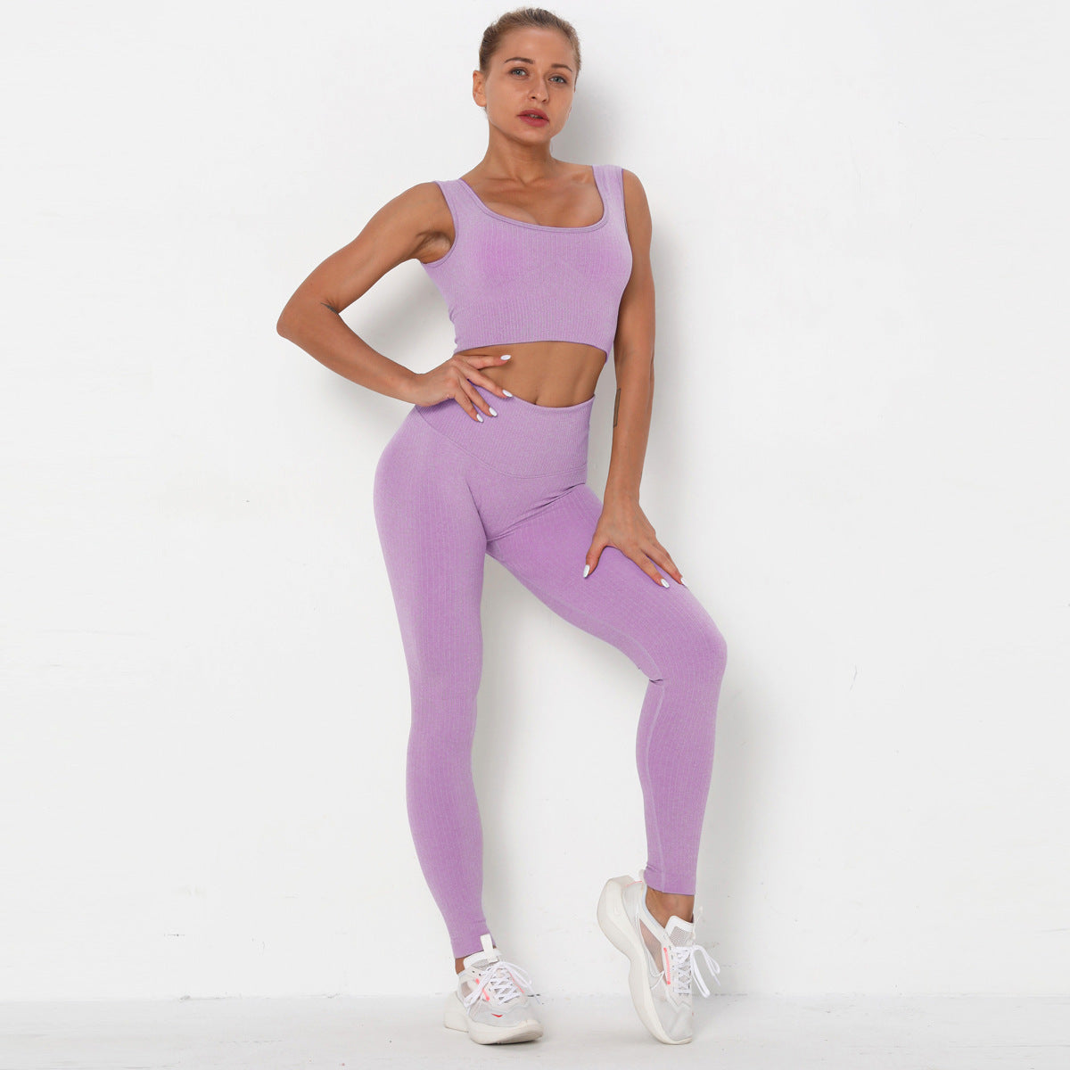 Seamless Women's Sports Bra & Yoga Set, Quick-Dry NylonElevate your workout wardrobe with our Professional Sports Seamless Fitness Bra Set. Designed specifically for women who take their fitness seriously, this stylish aActivewear SetBeauty Babeez FitsBeauty Babeez Fits LLCSeamless Women's Sports Bra