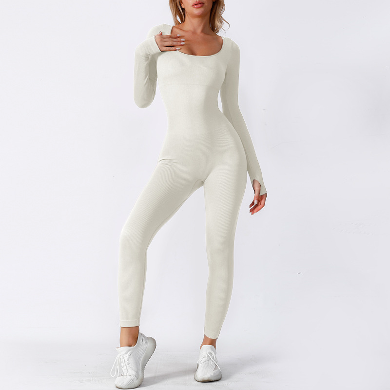 Seamless Long Sleeve Yoga Jumpsuit for Women