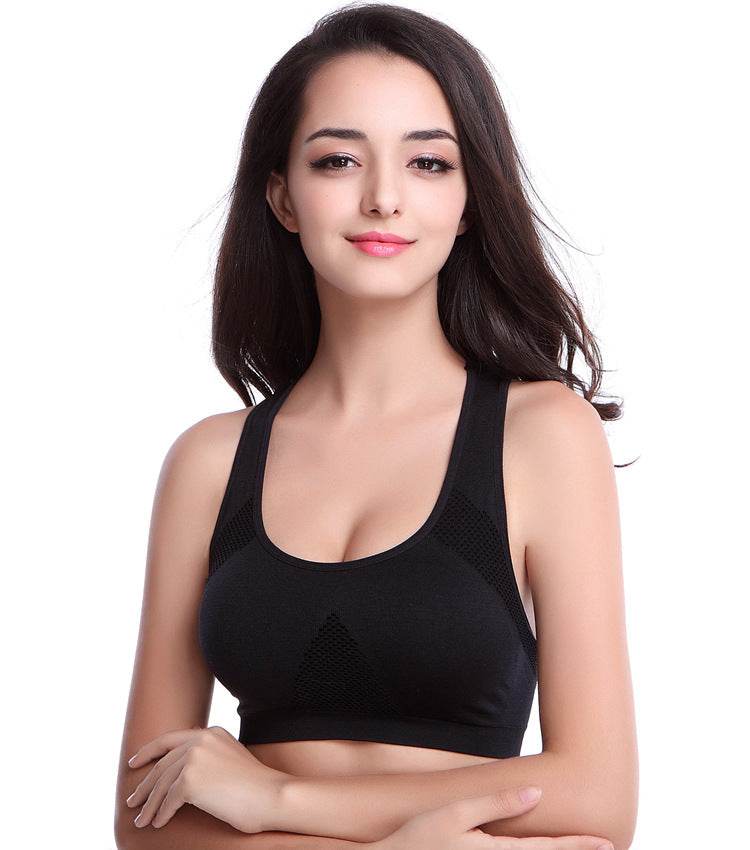 Seamless Wireless Yoga Bra for Women with Inserts