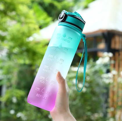 Gradient Color Sports Water Bottle