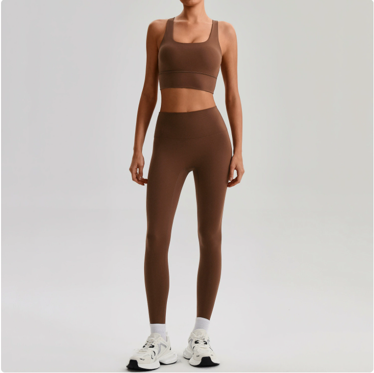 Seamless Backless Yoga Set – 2-Piece Sports Bra & Leggings