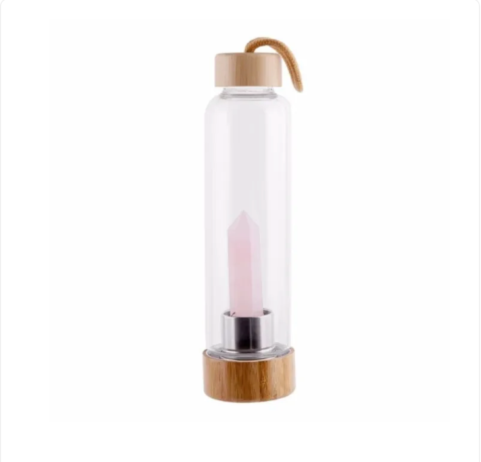 Crystal Bamboo Water BottleElevate your hydration ritual with our Crystal Bamboo Water Bottle. Crafted from durable glass and paired with a genuine healing crystal, this bottle is as beautifulWater BottleBeauty Babeez Fits LLCBeauty Babeez Fits LLCCrystal Bamboo Water Bottle