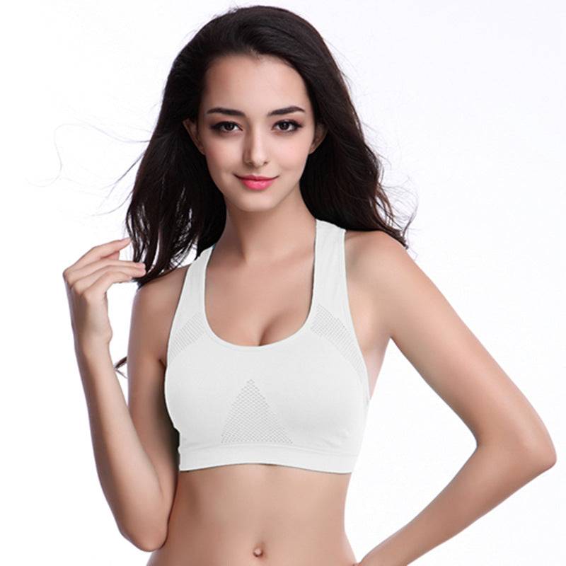 Seamless wireless yoga bra for women with removable inserts in multiple colors and sizes