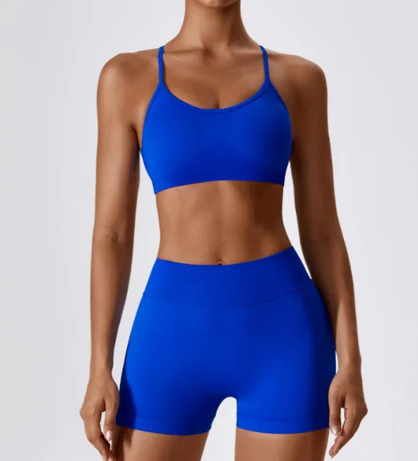 Women's Sports Bra & Bike Shorts SetTwo-piece perfection. This sports bra and bike shorts set is designed to move with you — smooth, supportive, and sculpting from every angle. The crossback bra offersActivewear SetBeauty Babeez FitsBeauty Babeez Fits LLCWomen's Sports Bra & Bike Shorts Set