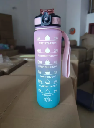 Gradient Color Sports Water Bottle