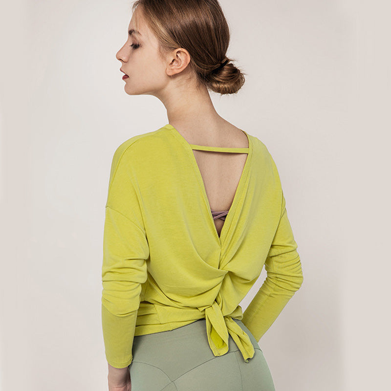Women's Long Sleeve Breathable Workout T-ShirtWork out in style. This long-sleeve athletic top features a trendy open-back design and is crafted from premium Modal fabric for exceptional softness, breathability,Activewear TopBeauty Babeez FitsBeauty Babeez Fits LLCWomen's Long Sleeve