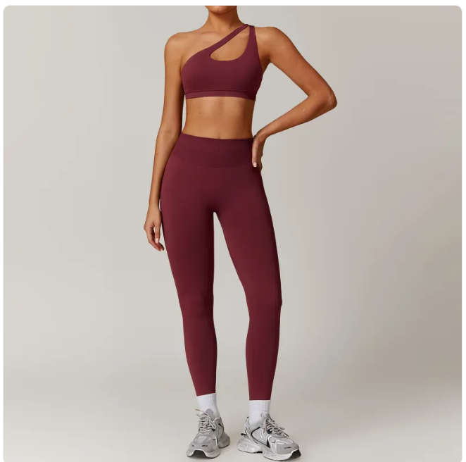 Seamless Backless Yoga Set – 2-Piece Sports Bra & Leggings