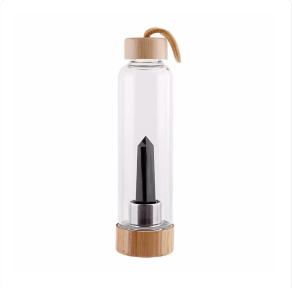Crystal Bamboo Water BottleElevate your hydration ritual with our Crystal Bamboo Water Bottle. Crafted from durable glass and paired with a genuine healing crystal, this bottle is as beautifulWater BottleBeauty Babeez Fits LLCBeauty Babeez Fits LLCCrystal Bamboo Water Bottle
