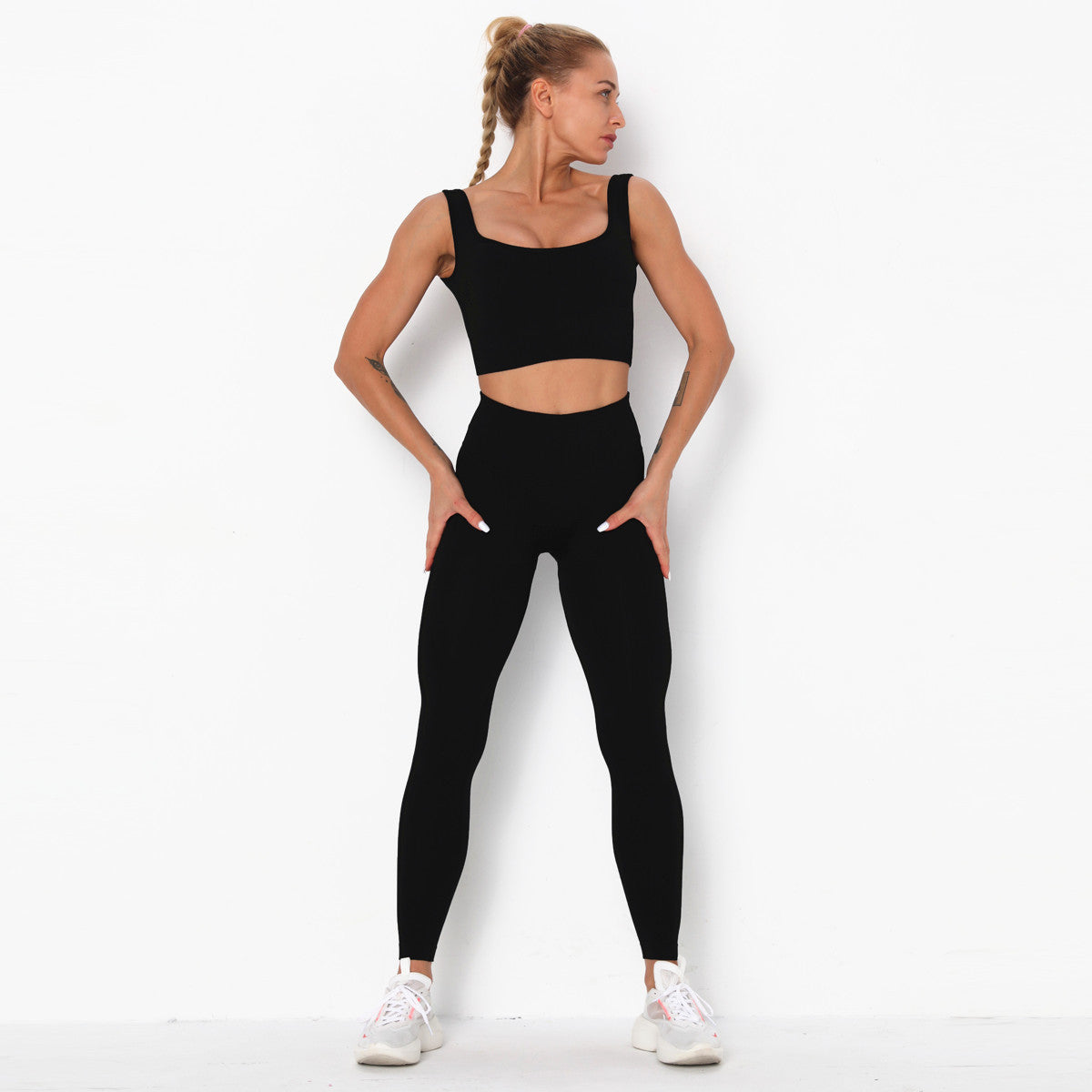 Seamless Women's Sports Bra & Yoga Set, Quick-Dry NylonElevate your workout wardrobe with our Professional Sports Seamless Fitness Bra Set. Designed specifically for women who take their fitness seriously, this stylish aActivewear SetBeauty Babeez FitsBeauty Babeez Fits LLCSeamless Women's Sports Bra