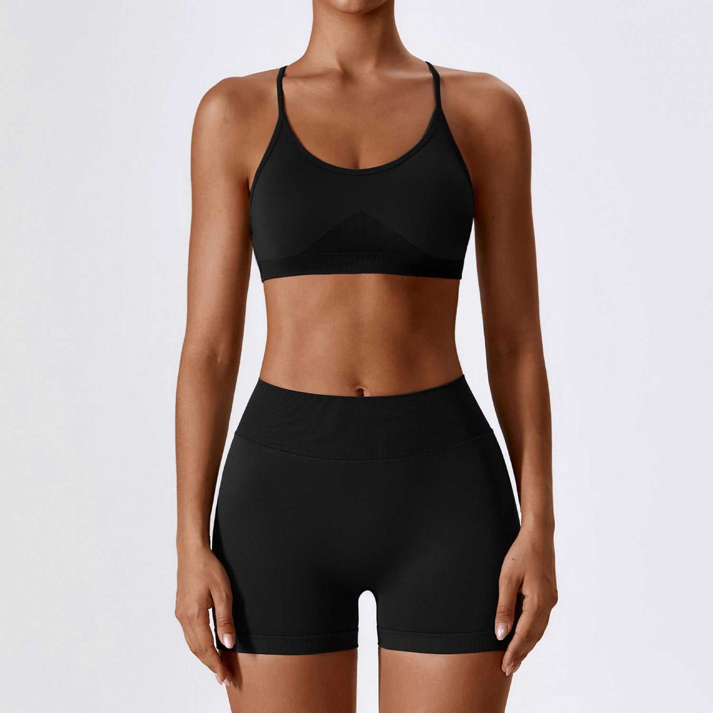 Seamless Yoga Outfit Set for Women - Quick Dry Material
