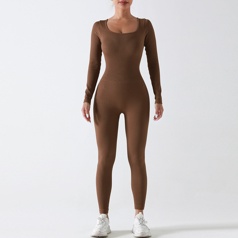 Seamless Long Sleeve Yoga Jumpsuit for Women