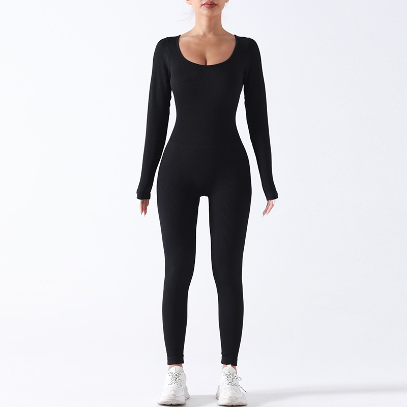 Seamless Long Sleeve Yoga Jumpsuit for Women