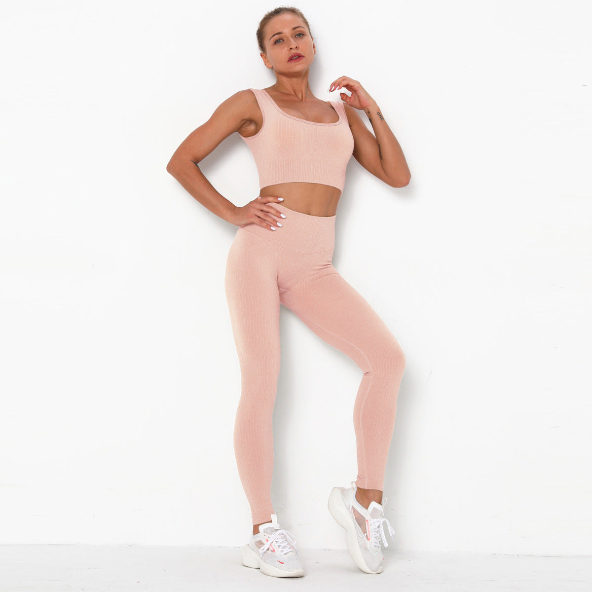 Seamless Women's Sports Bra & Yoga Set, Quick-Dry NylonElevate your workout wardrobe with our Professional Sports Seamless Fitness Bra Set. Designed specifically for women who take their fitness seriously, this stylish aActivewear SetBeauty Babeez FitsBeauty Babeez Fits LLCSeamless Women's Sports Bra