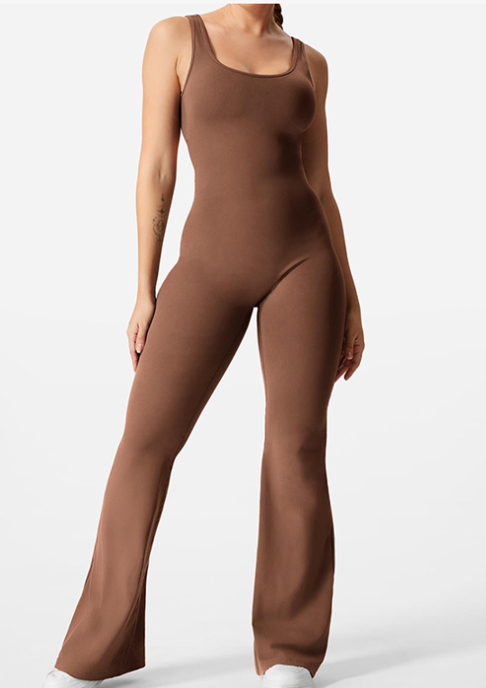 Seamless Shaping Bodysuit – Backless One-Piece Yoga Jumpsuit
